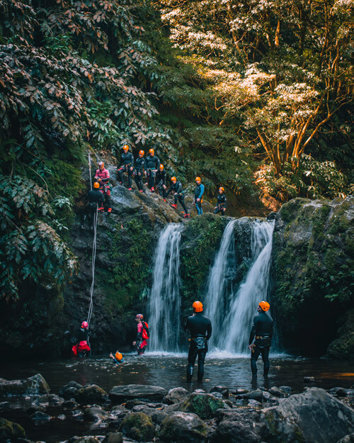 waterfall sao miguel azores