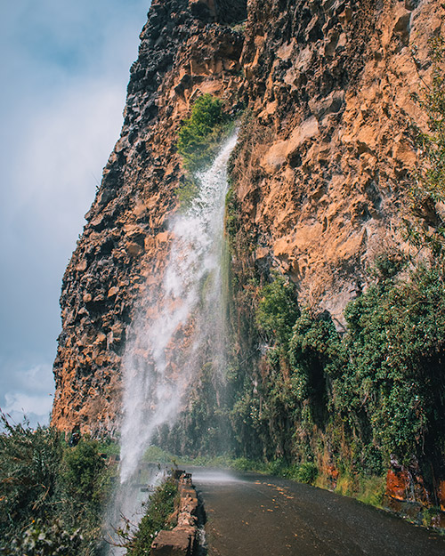 road waterfall madeira itinerary