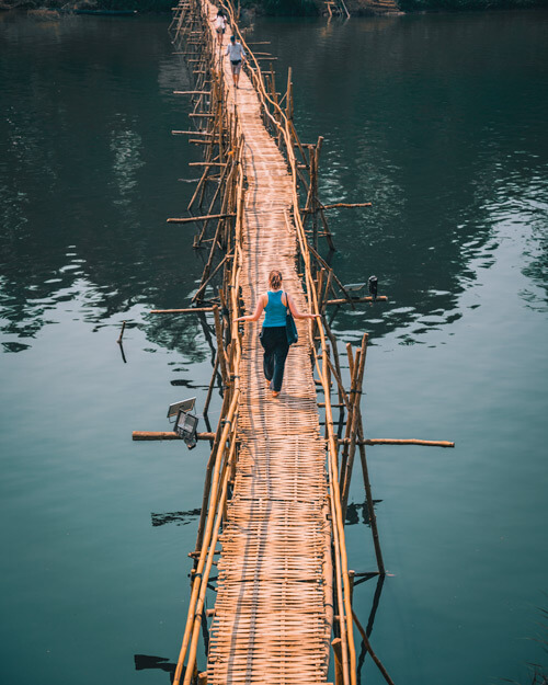 best things to do in luang prabang itinerary bamboo bridge